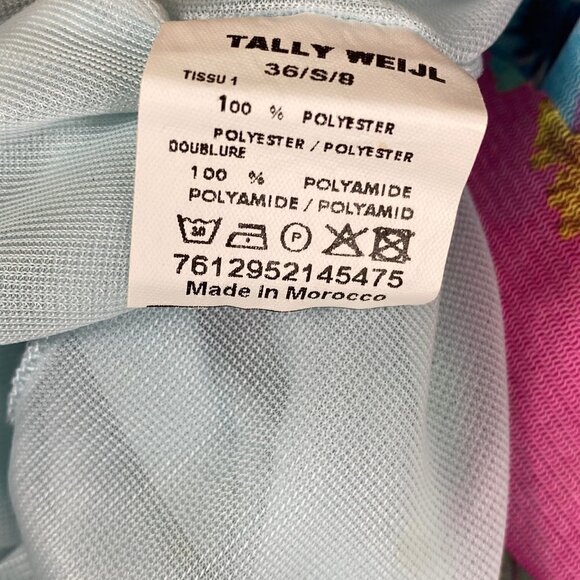 TallyWeijl Tropical Floral Spaghetti Strap Pink Mini Sundress Petite XS XXS - Picture 5 of 9